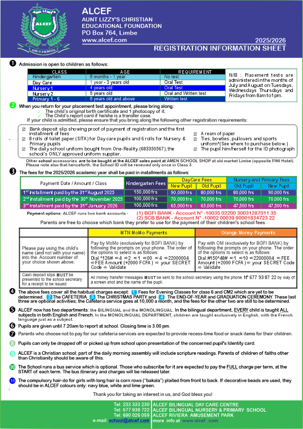 Information Sheet – English